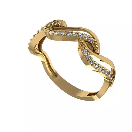 wave traditional wedding ring
