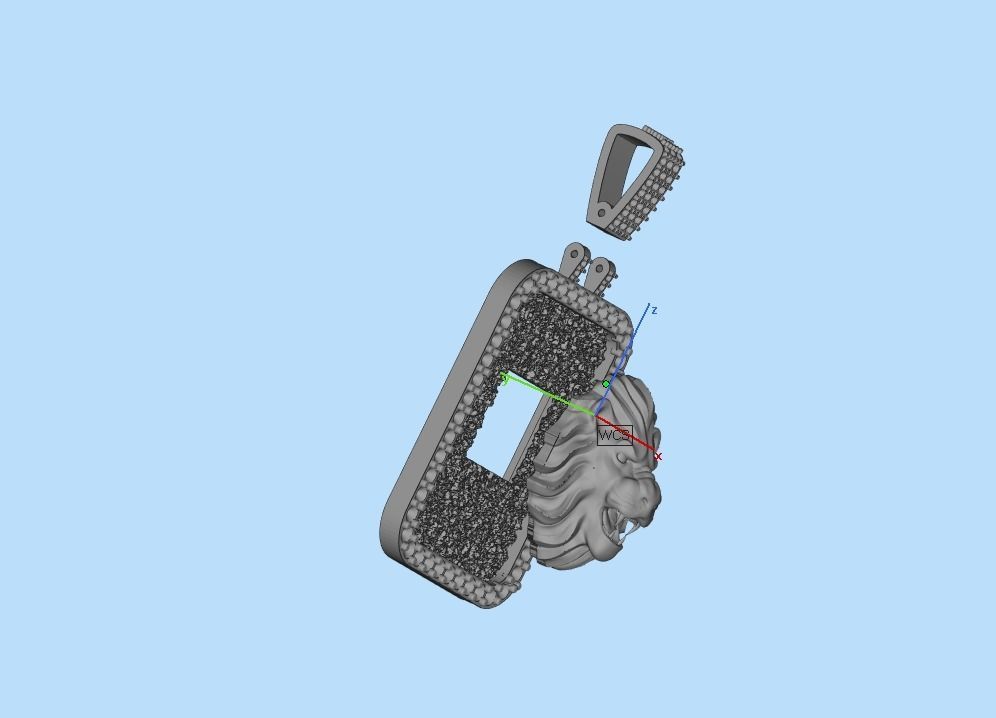 pendant with a lion 3D print model_38