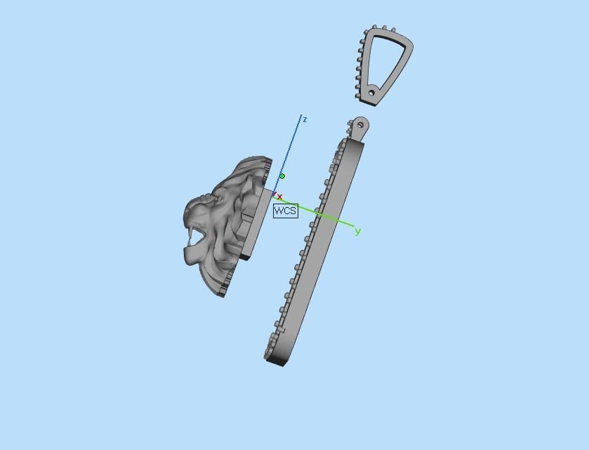 pendant with a lion 3D print model_42