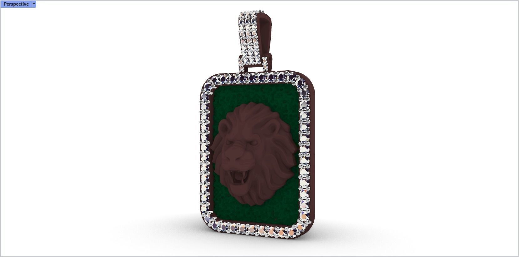 pendant with a lion 3D print model_24