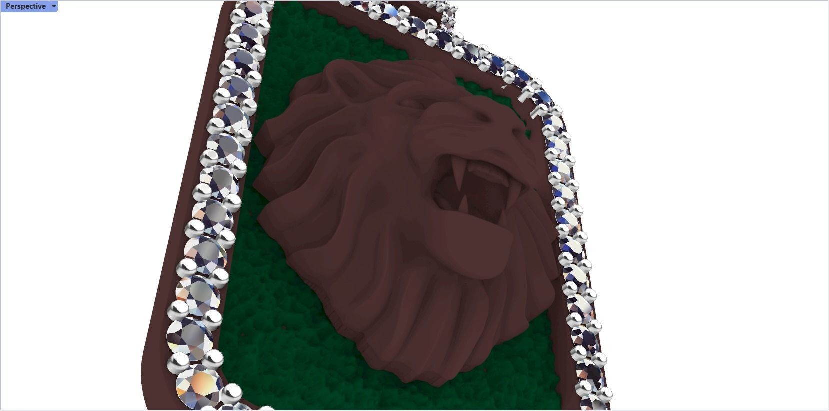 pendant with a lion 3D print model_31