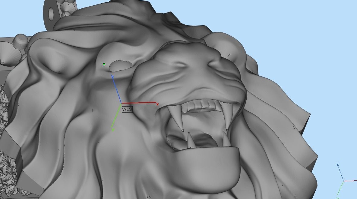 pendant with a lion 3D print model_46