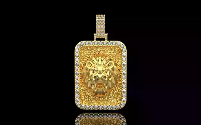 pendant with a lion 3D print model