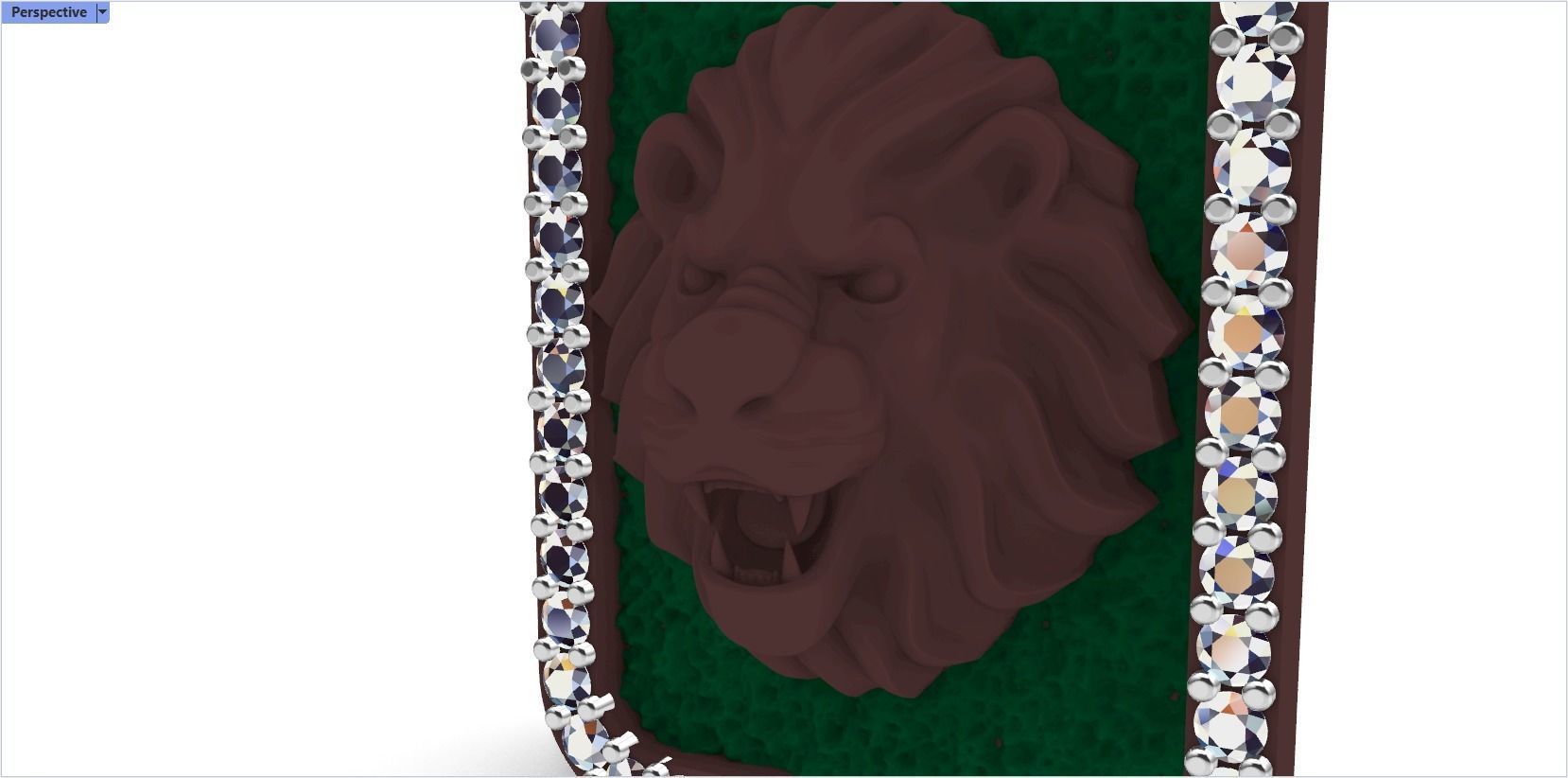 pendant with a lion 3D print model_30