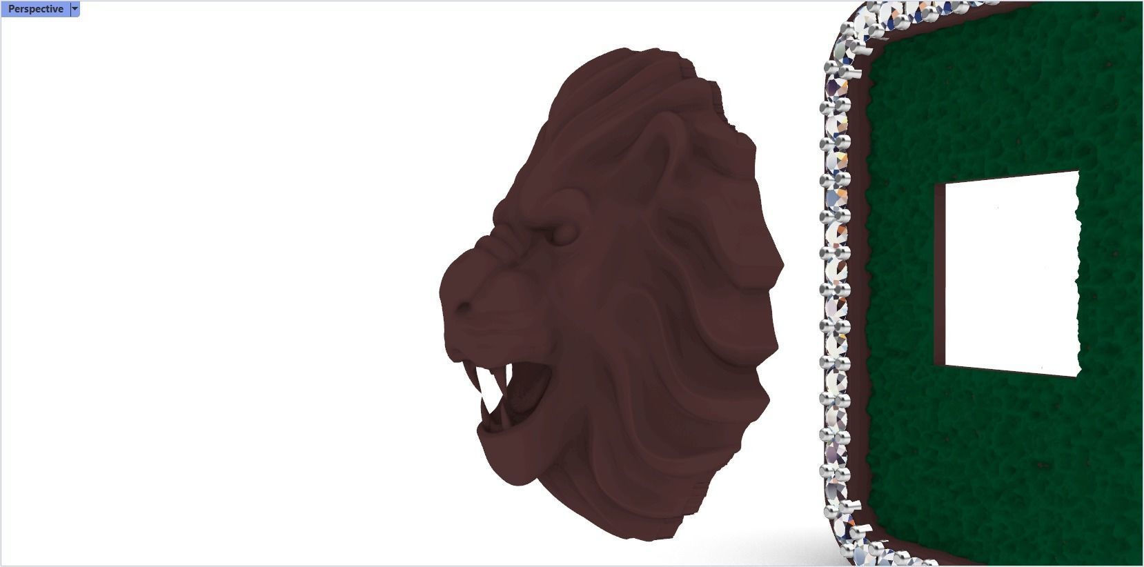 pendant with a lion 3D print model_36