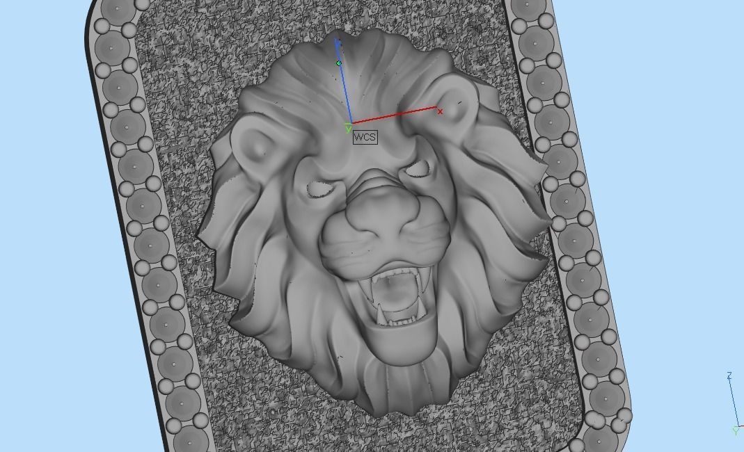 pendant with a lion 3D print model_44