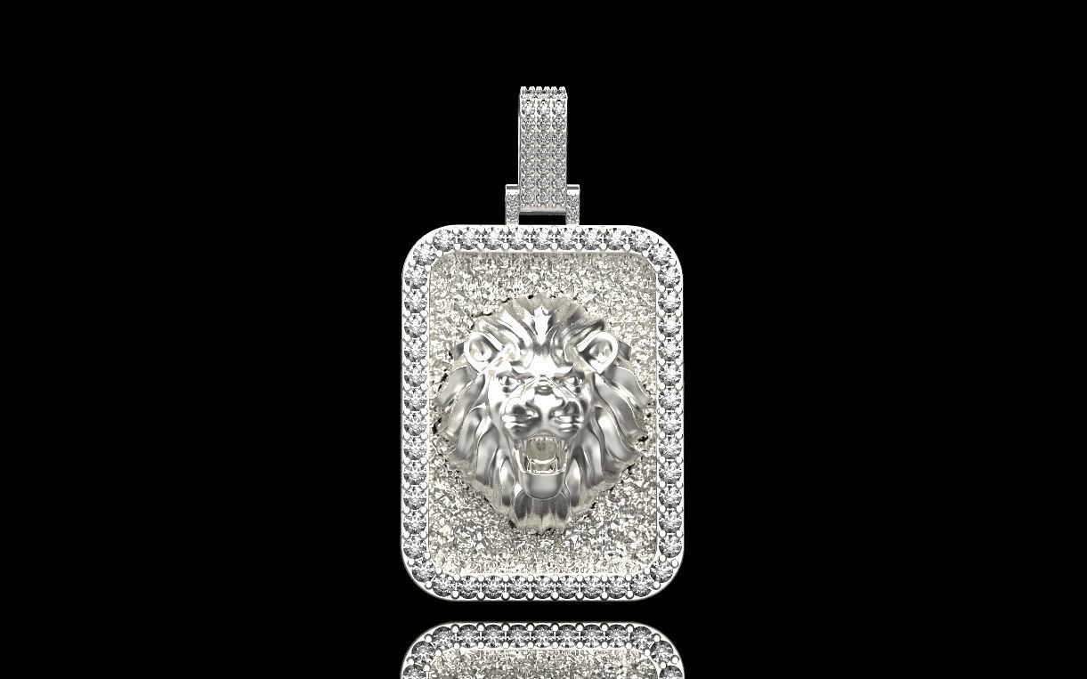 pendant with a lion 3D print model_18