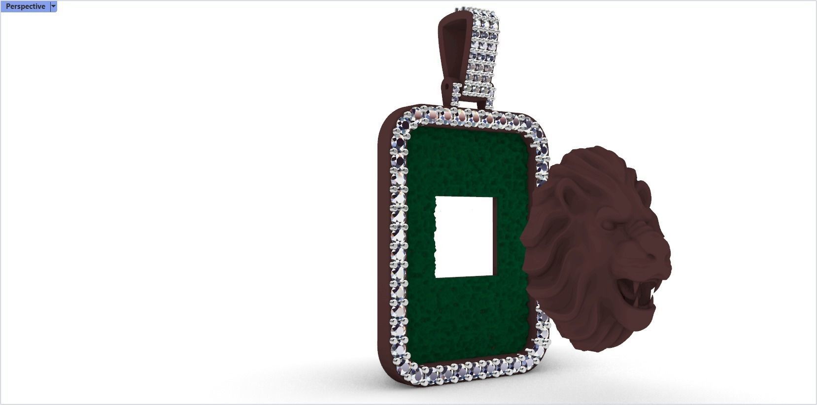 pendant with a lion 3D print model_32