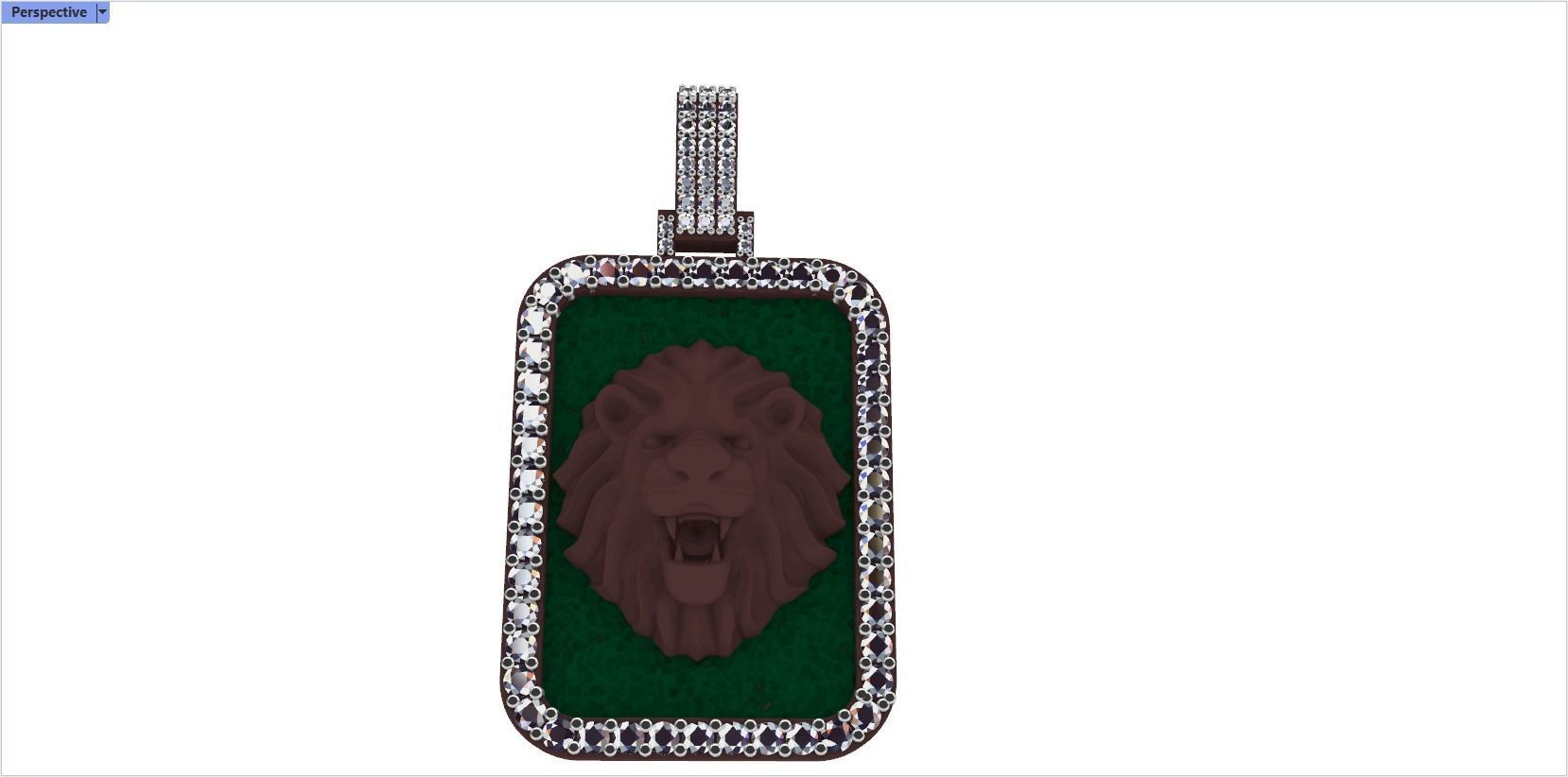 pendant with a lion 3D print model_25