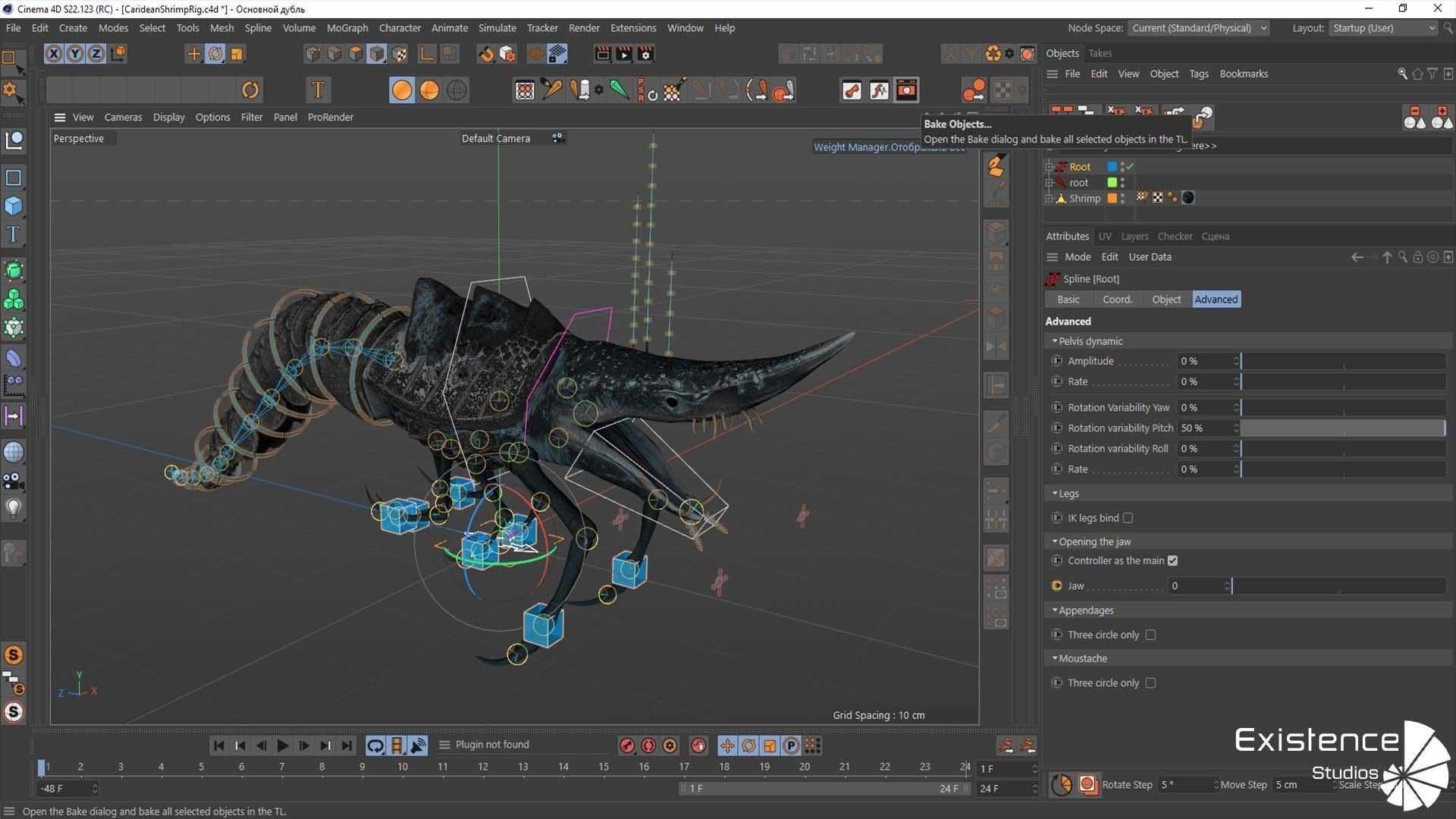 Fish model - Shrimp fish lowpoly - ocean horror - monster fish 1 Low-poly 3D model_11