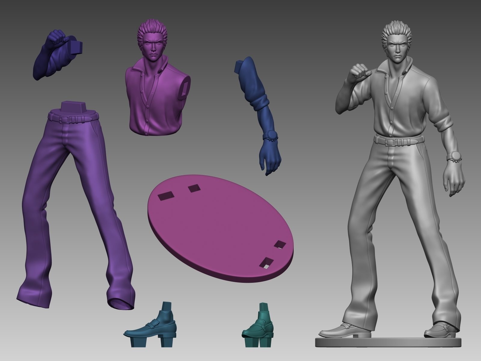 Kazuma Kiryu 3D print model_11