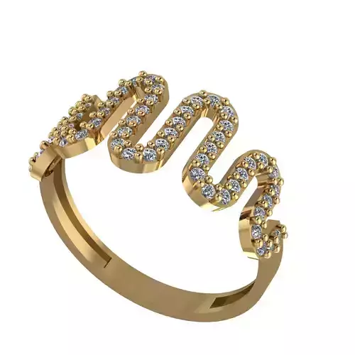 zigzag traditional wedding ring