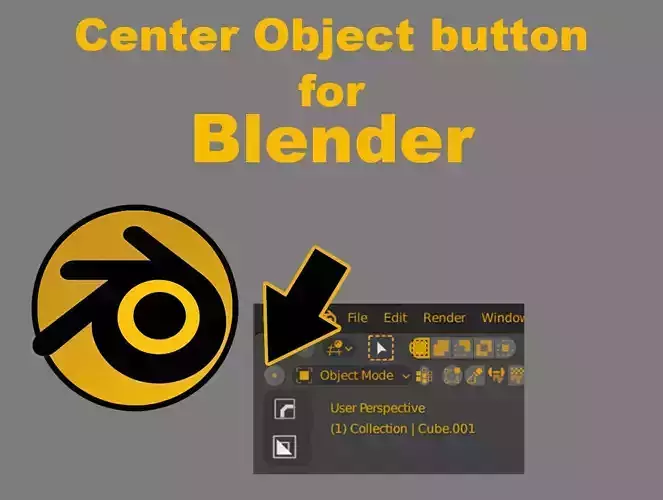 Center object plugin for Blender 3D model
