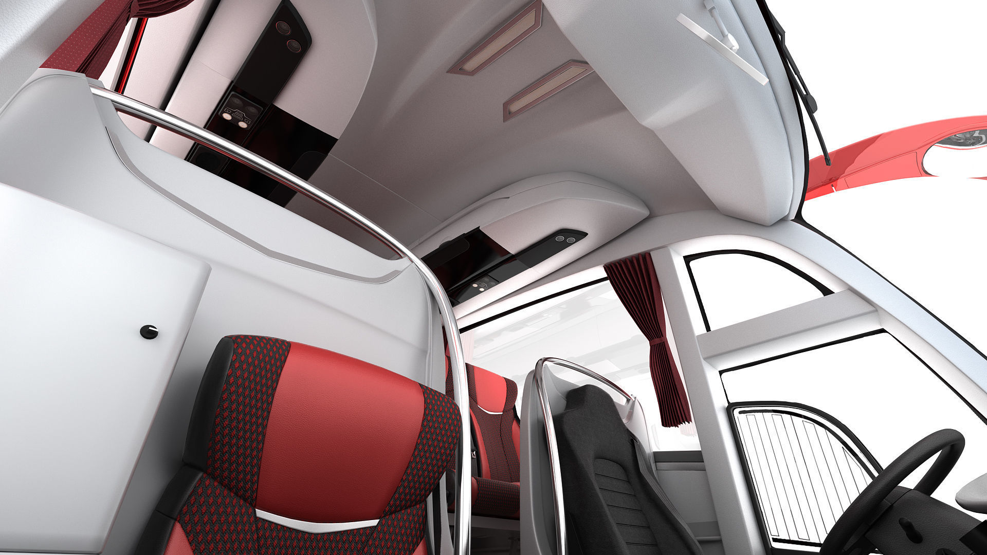 Tour Bus 6X2 3D model_21