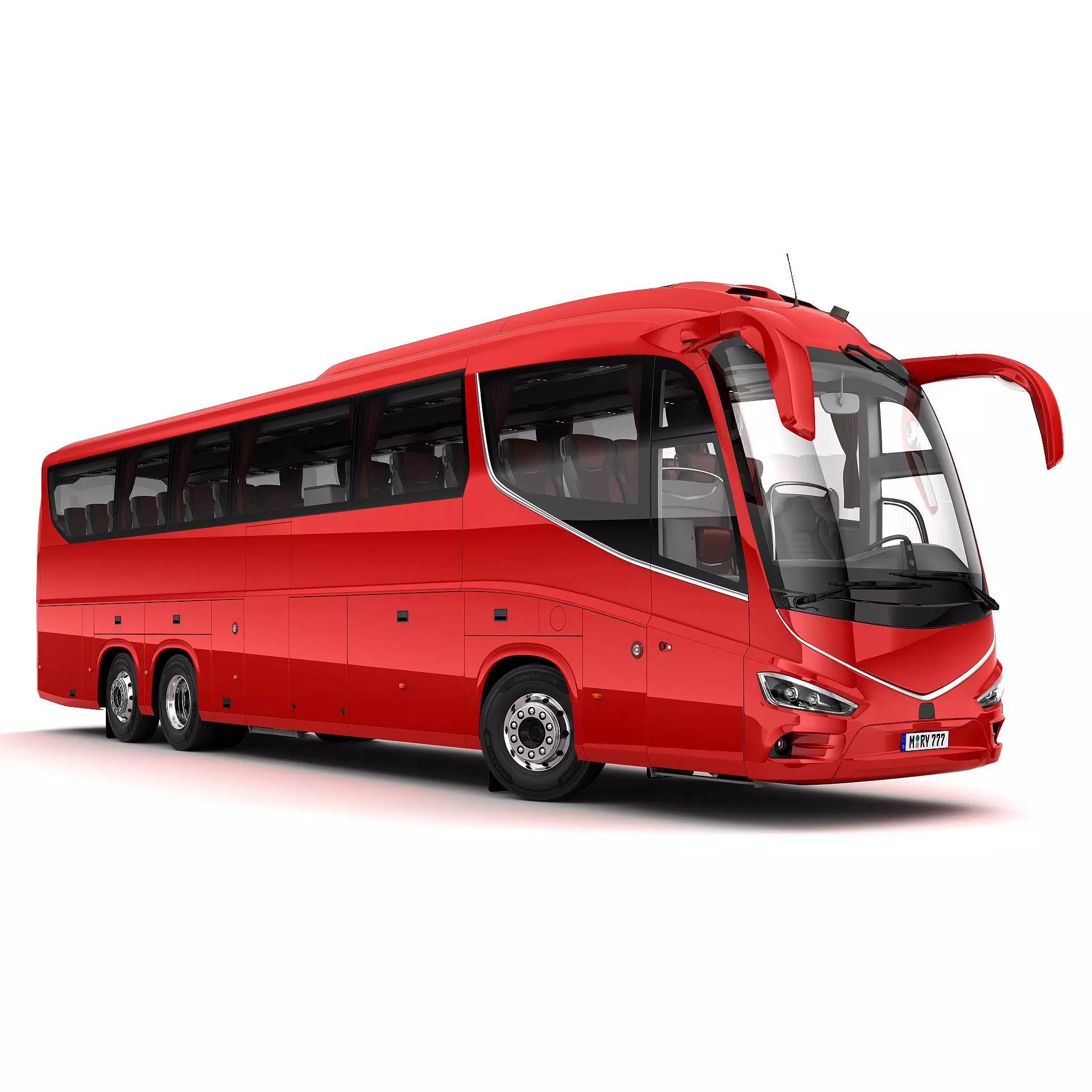 Tour Bus 6X2 3D model_0