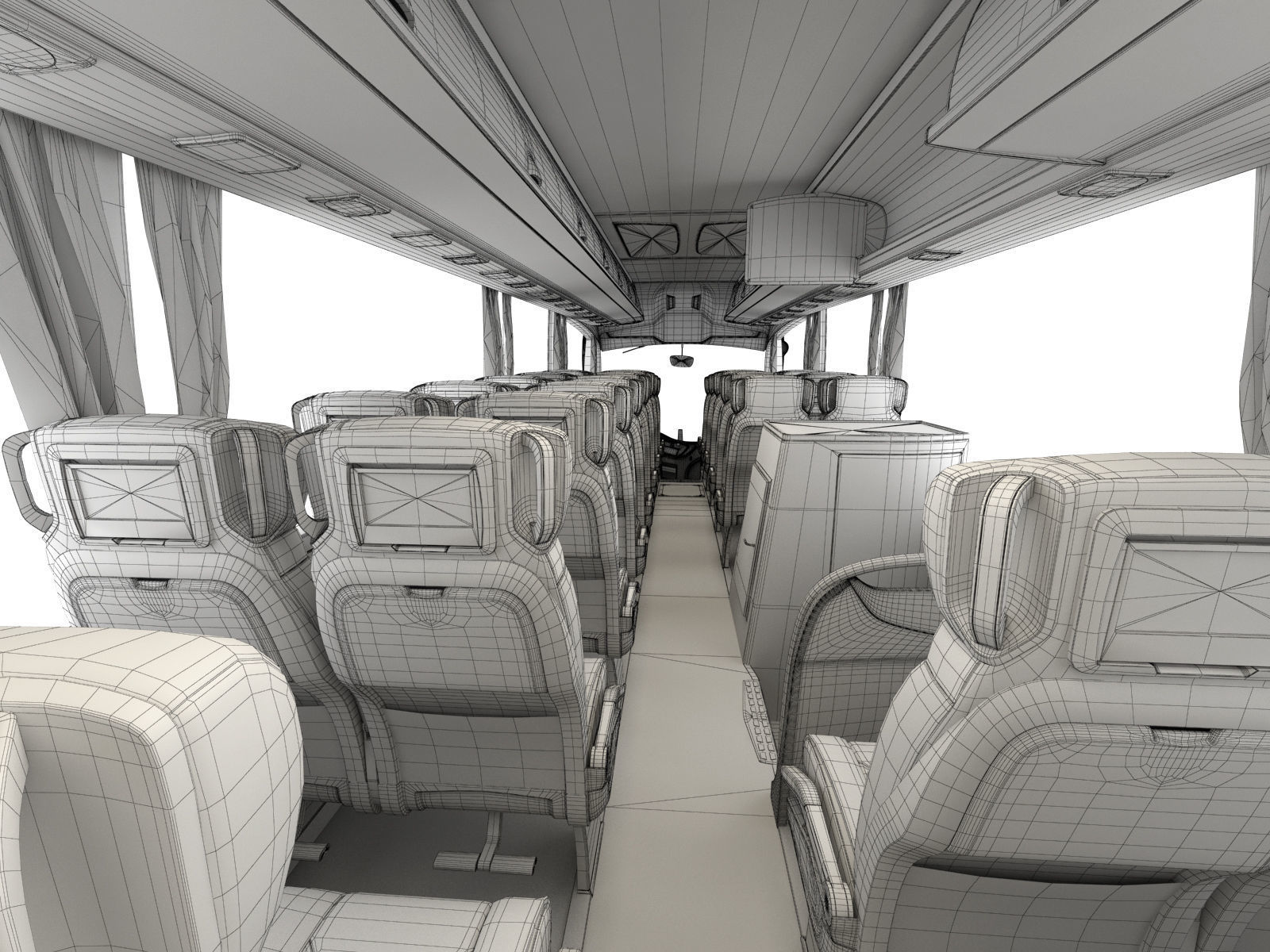 Tour Bus 6X2 3D model_28