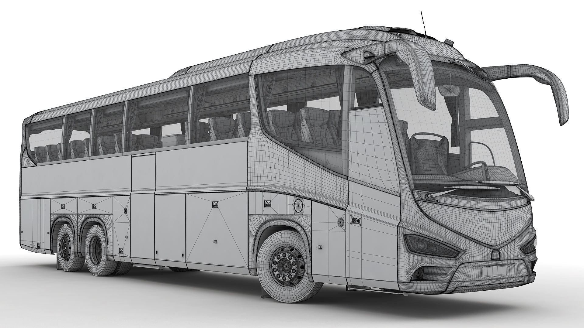 Tour Bus 6X2 3D model_23