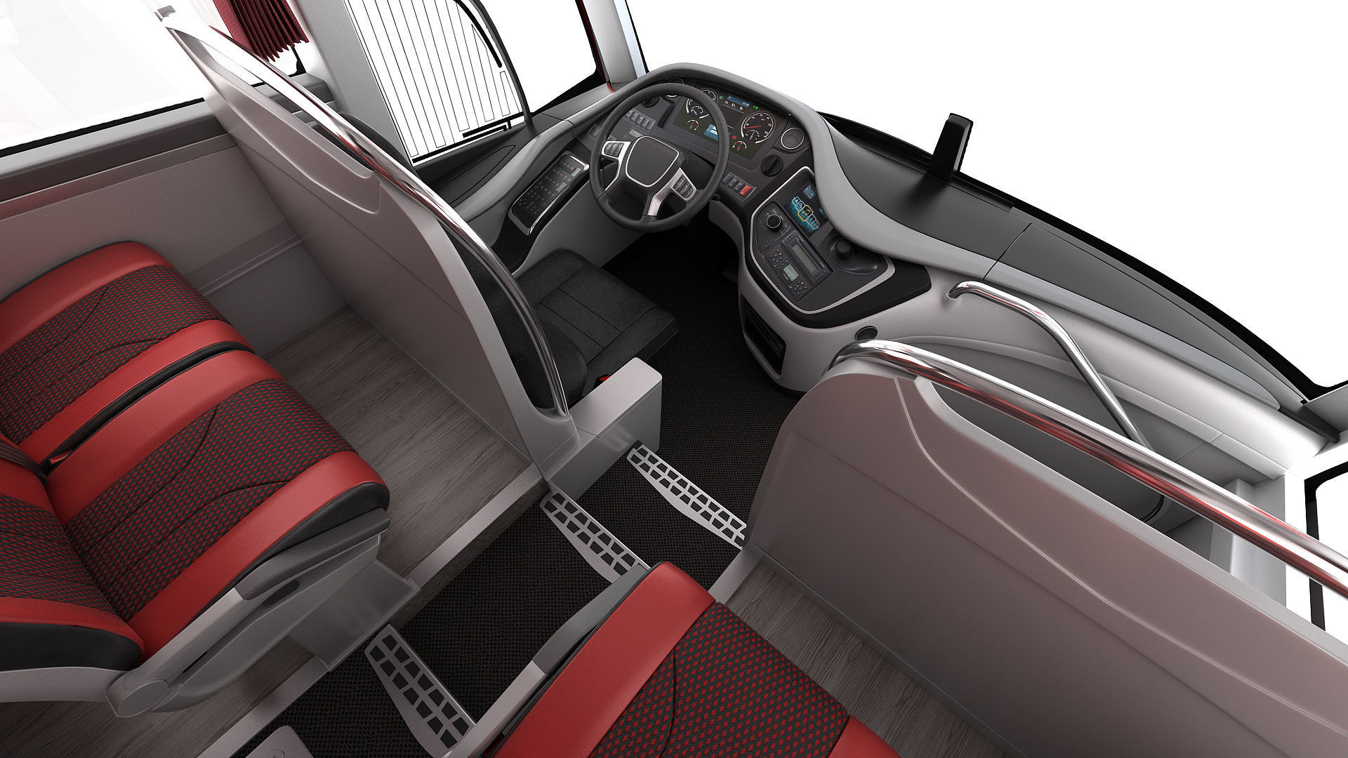 Tour Bus 6X2 3D model_17