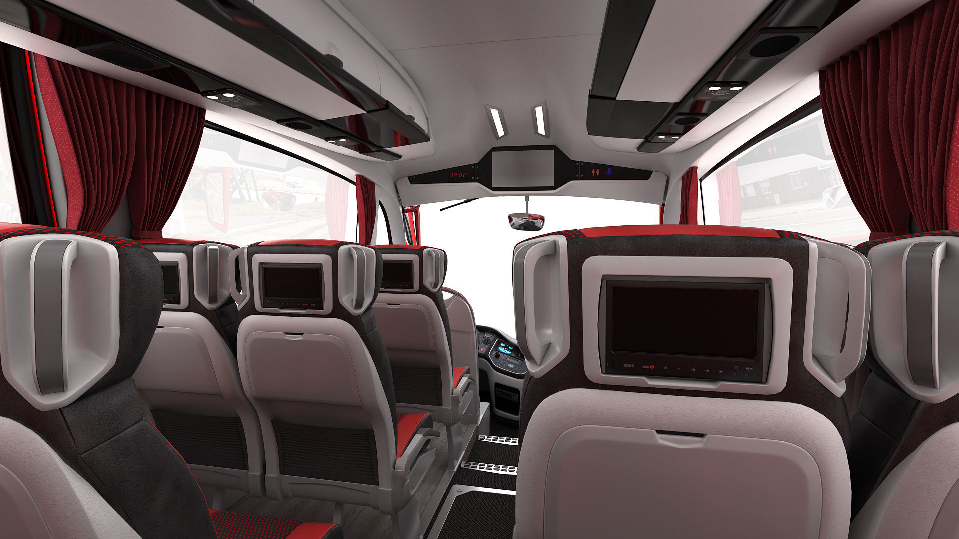 Tour Bus 6X2 3D model_20