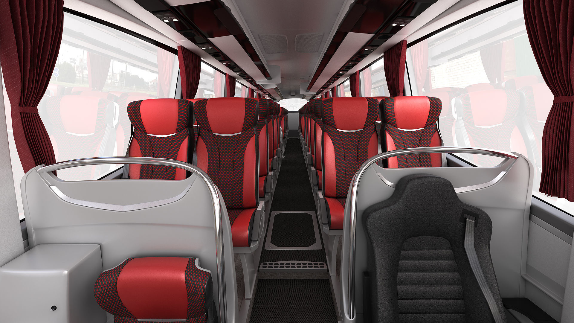 Tour Bus 6X2 3D model_16