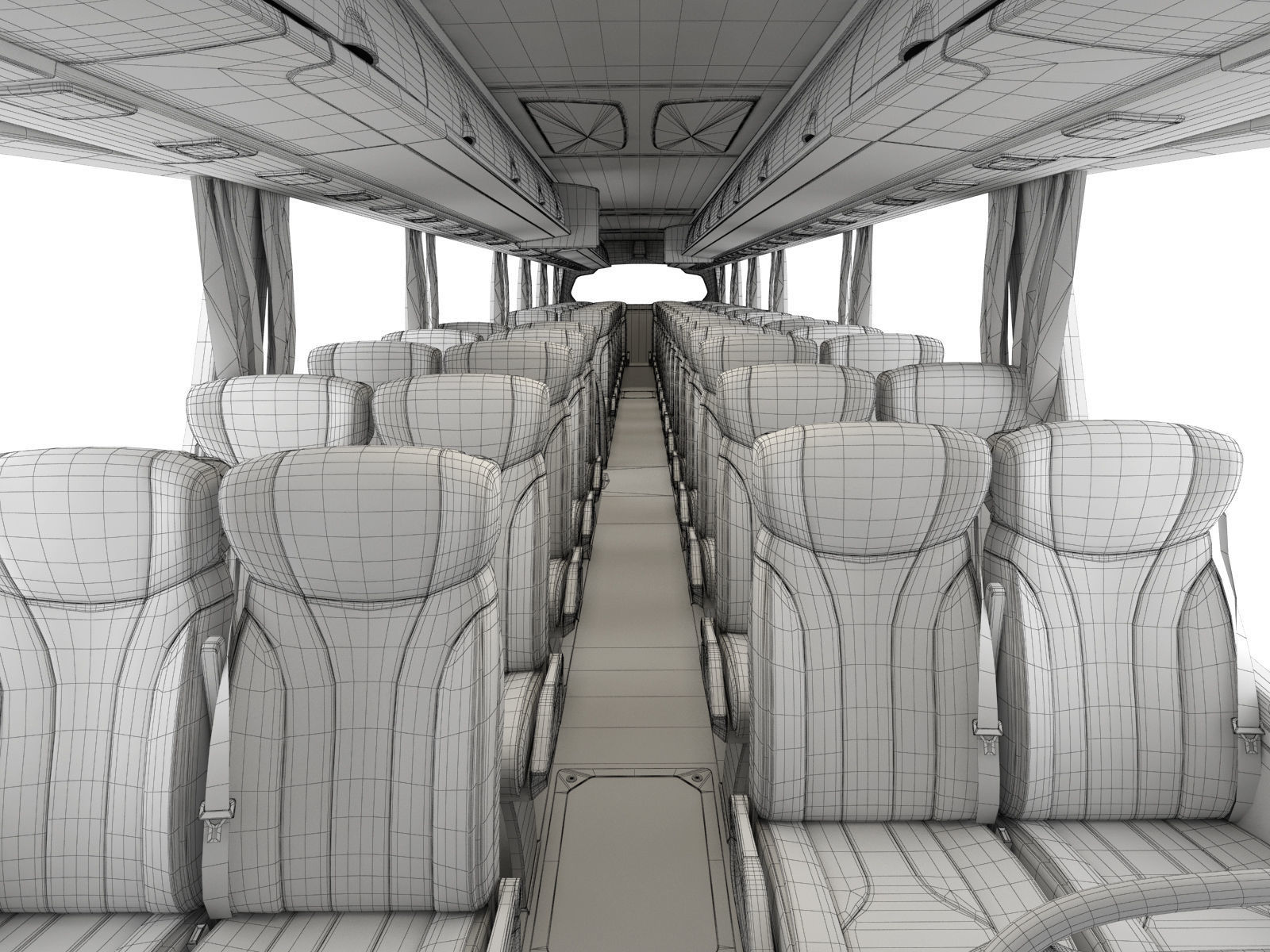 Tour Bus 6X2 3D model_29