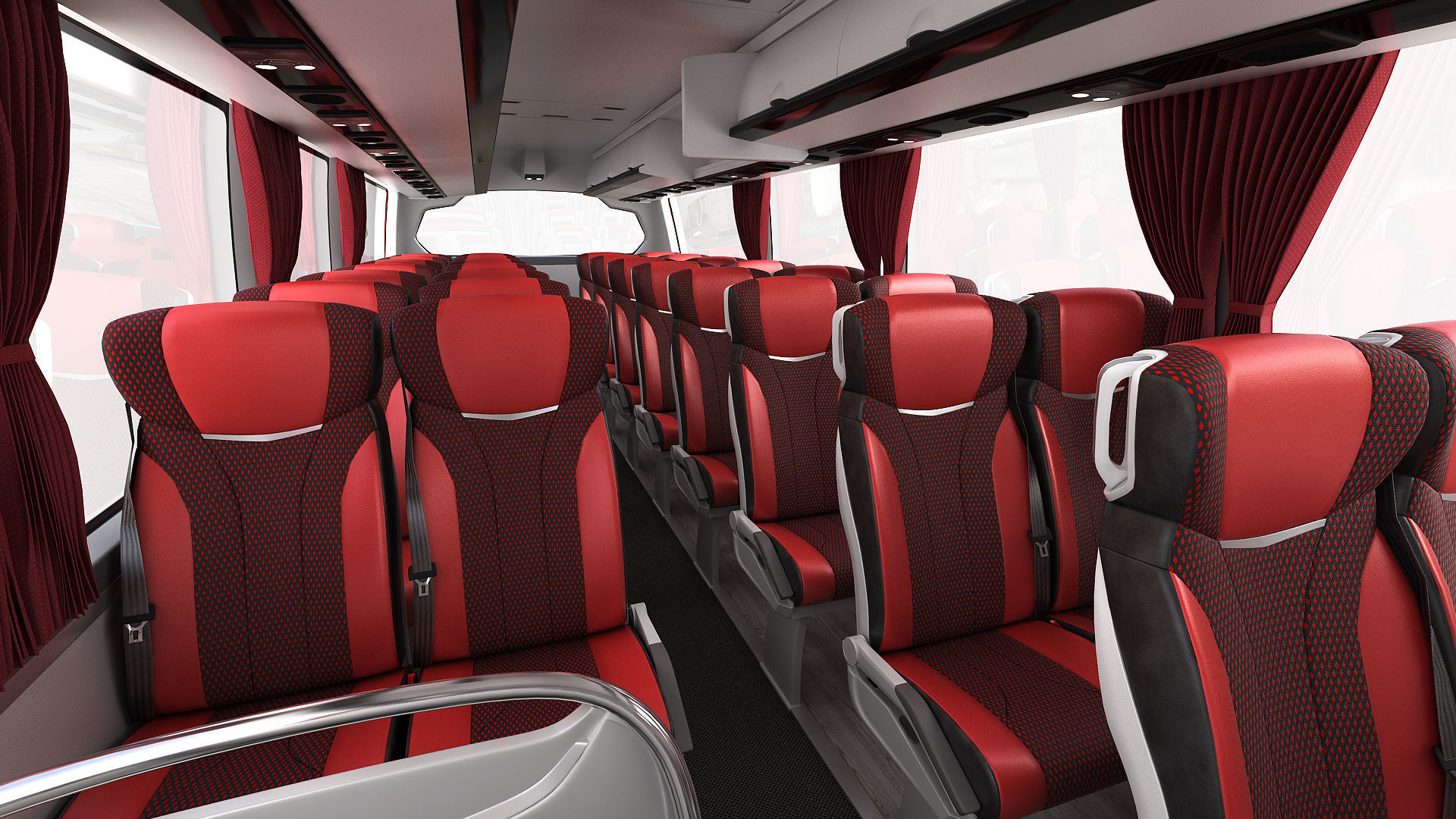 Tour Bus 6X2 3D model_18