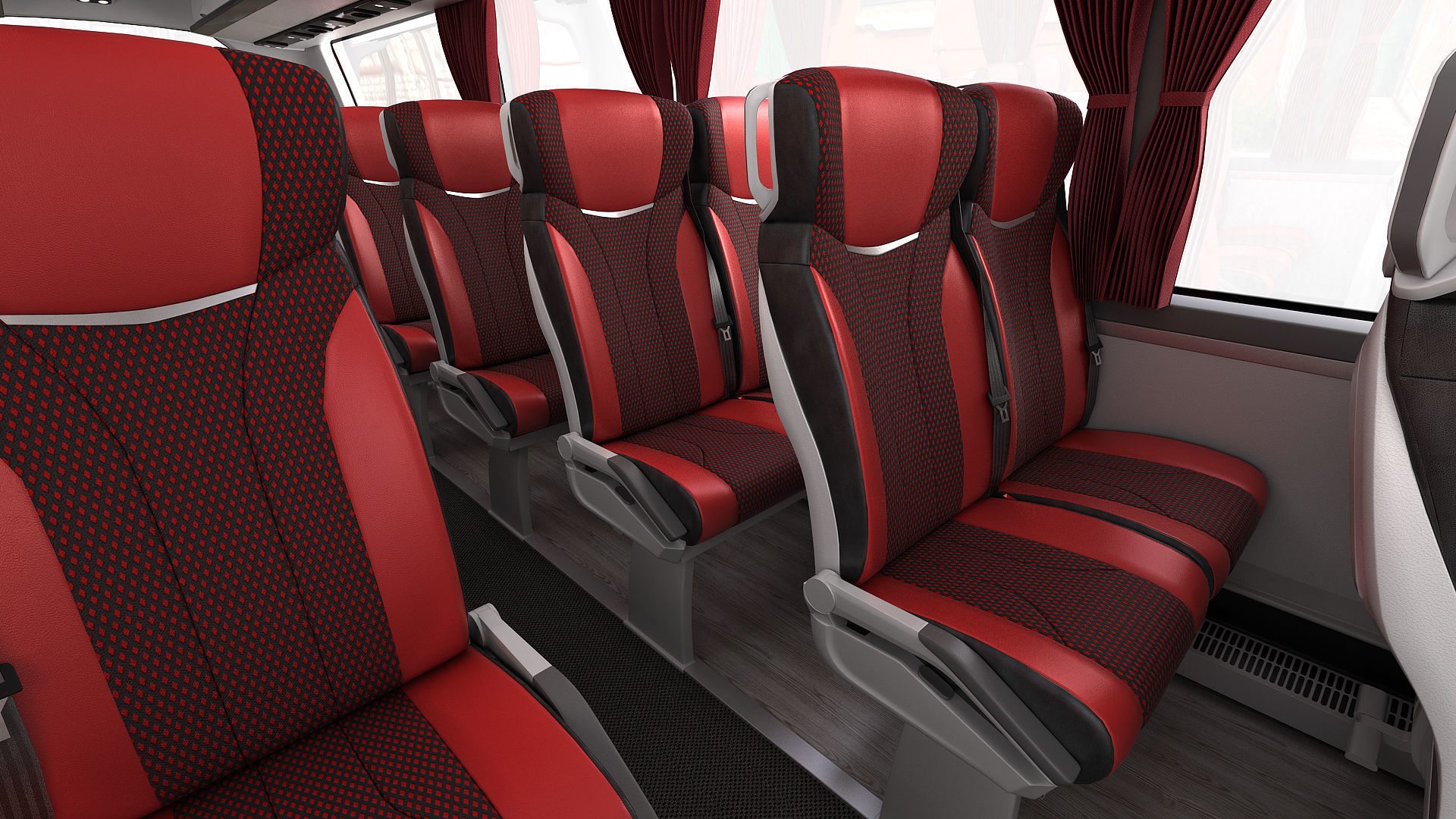 Tour Bus 6X2 3D model_19