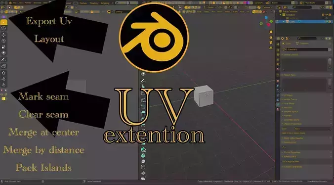 Uv toolbar addon for Blender  3D model