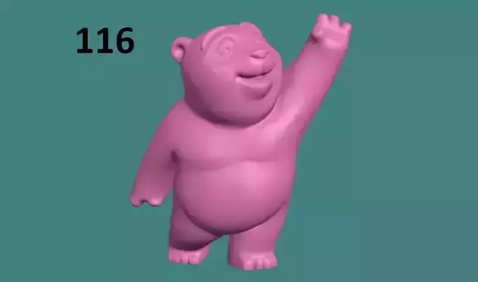 PACK116 bear with number