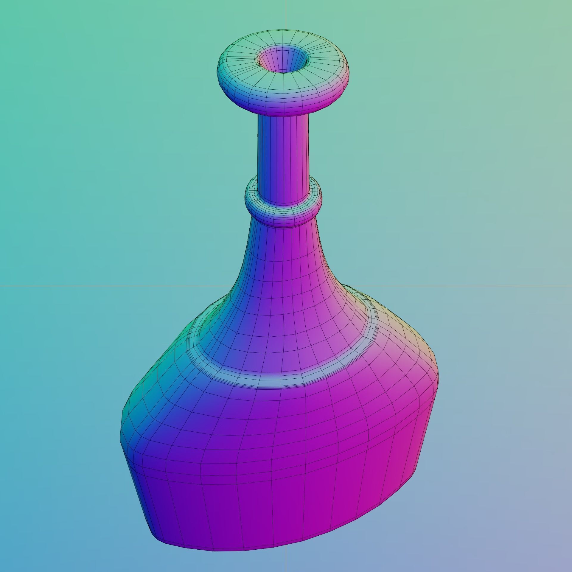 Decorated shelf 3D model_16