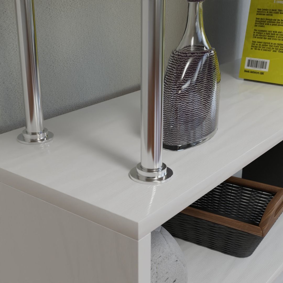 Decorated shelf 3D model_1