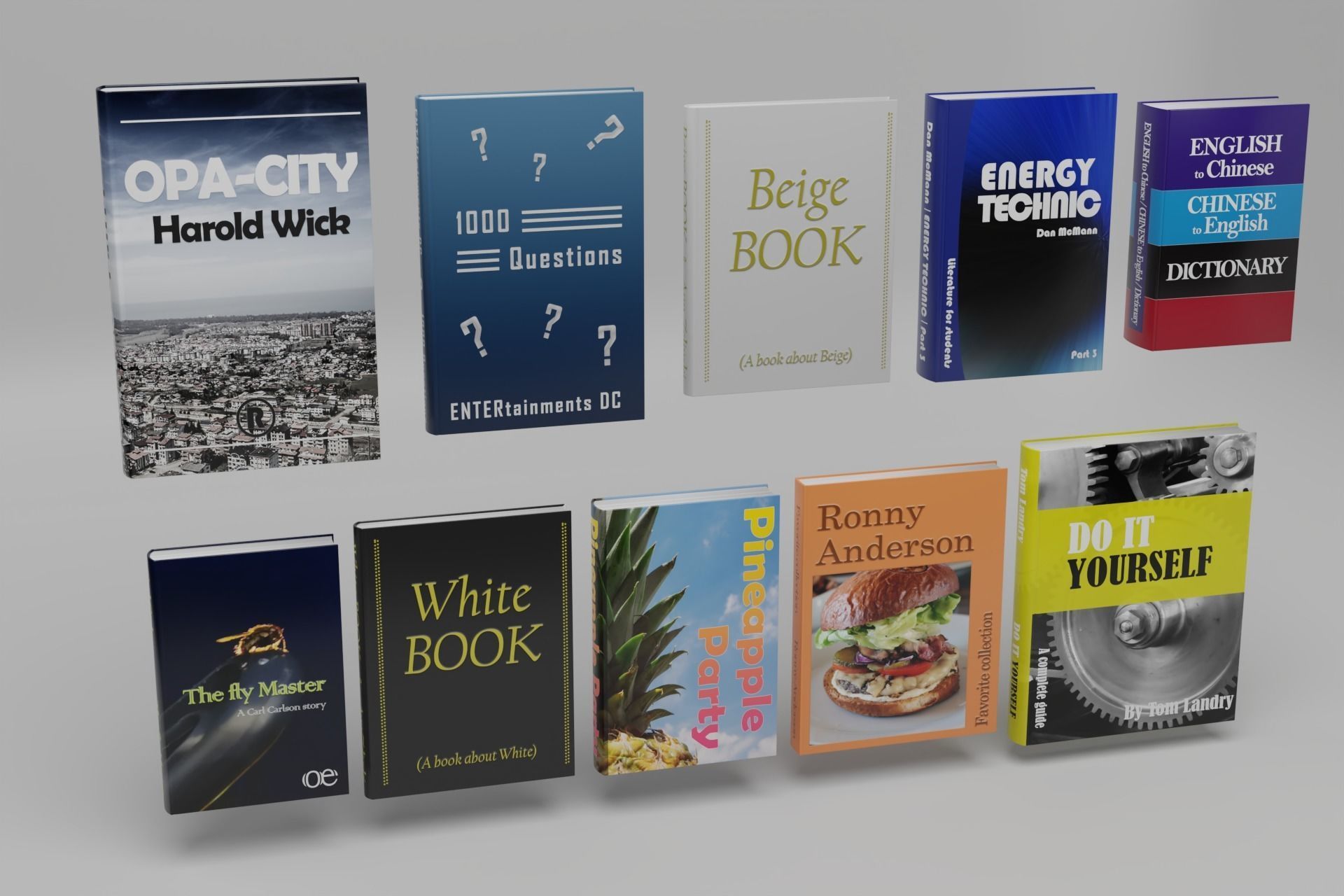 Decorated shelf 3D model_10