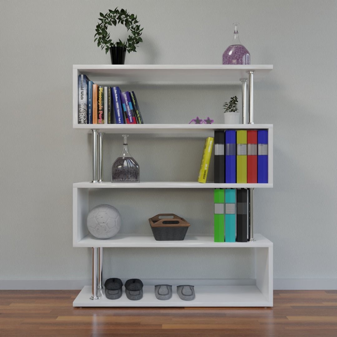 Decorated shelf 3D model_3