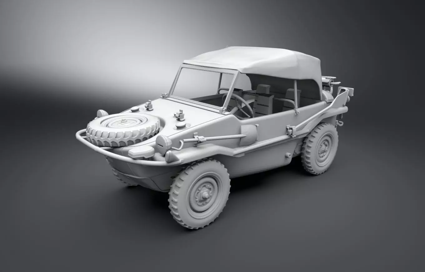 Schwimmwagen Scale model   3D print model_0