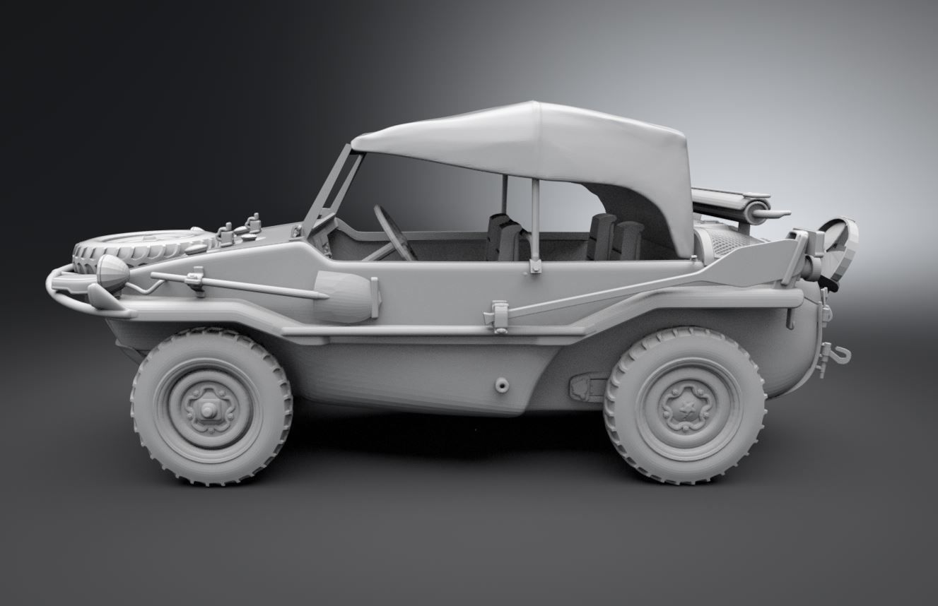 Schwimmwagen Scale model   3D print model_1