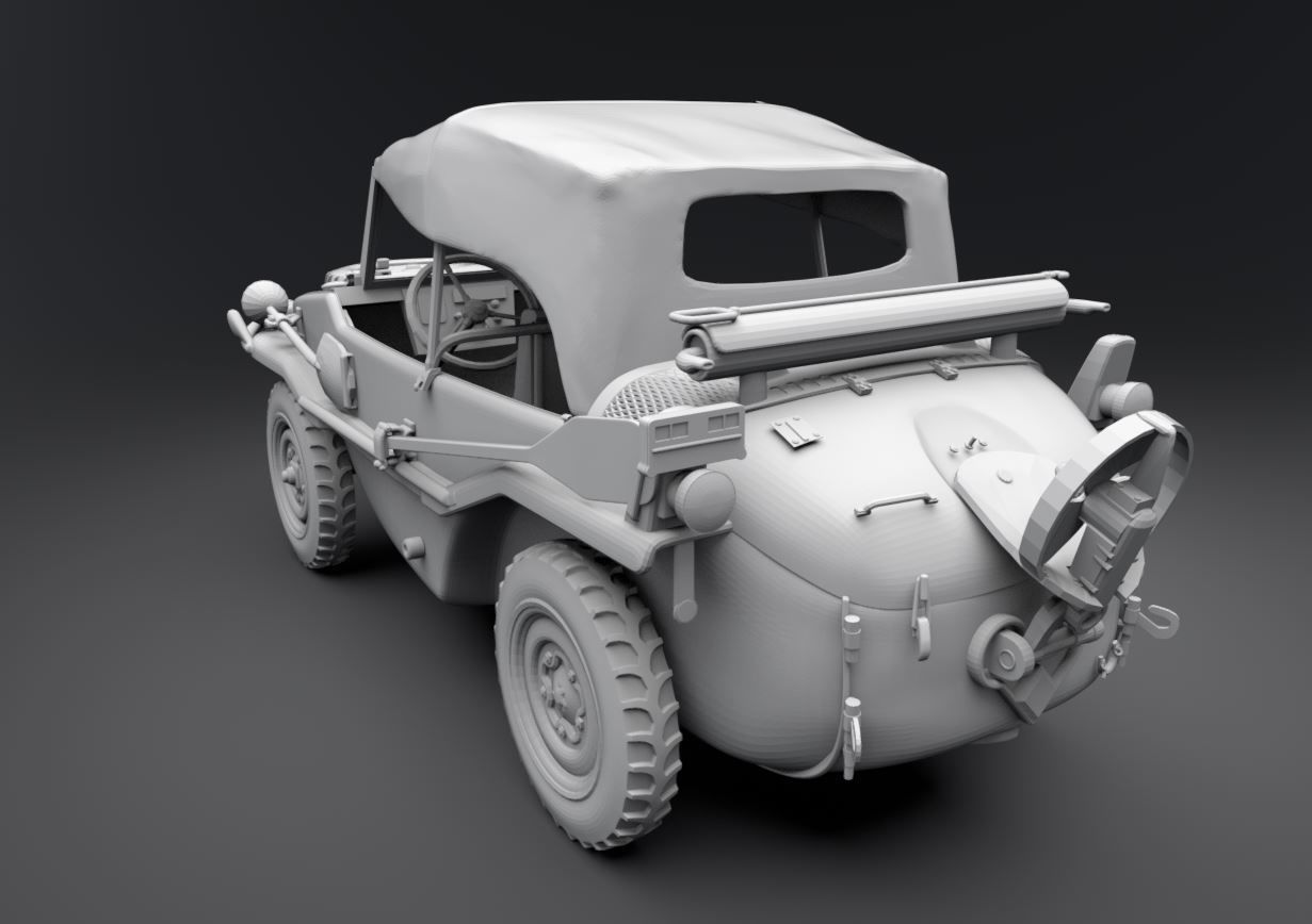 Schwimmwagen Scale model   3D print model_2