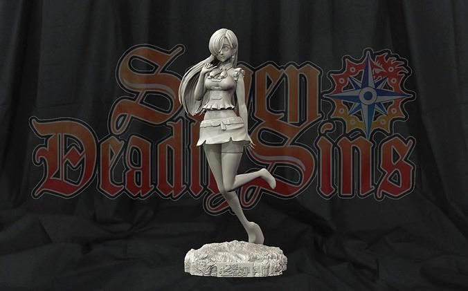 Seven Deadly  Sins Elizabeth Liones 3d Print figure 3D print model