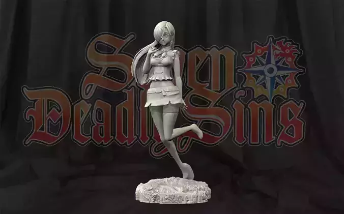 Seven Deadly  Sins Elizabeth Liones 3d Print figure 3D print model