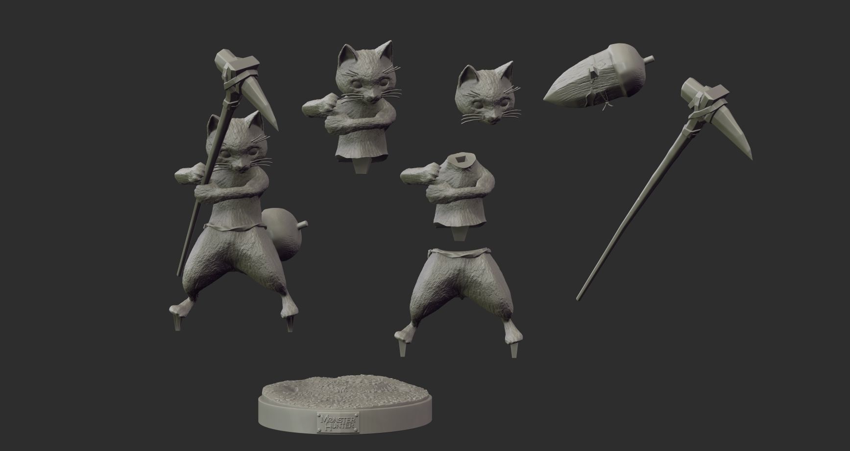 Monster Hunter Felyne 3d Print Figure 3D model 3D printable | CGTrader