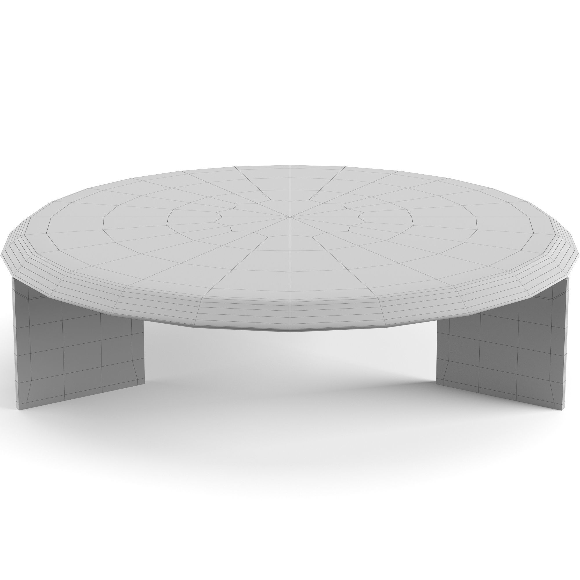 Minotti Keel round coffee tables set 3D model_14