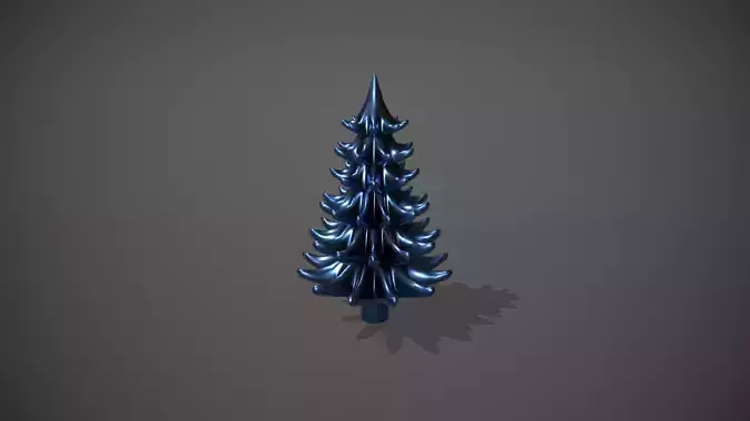 Blue Metal Christmas Tree Ornament
