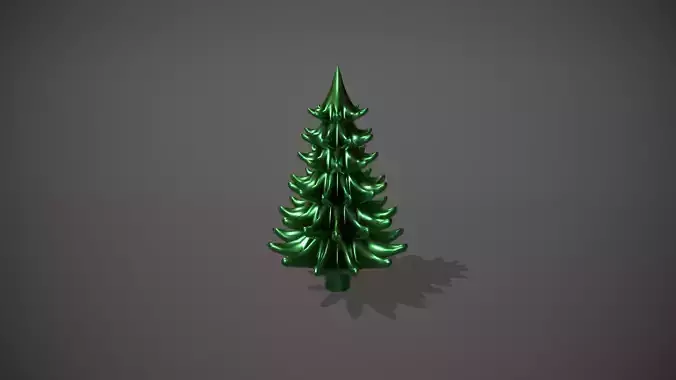 Green Metal Christmas Tree Ornament