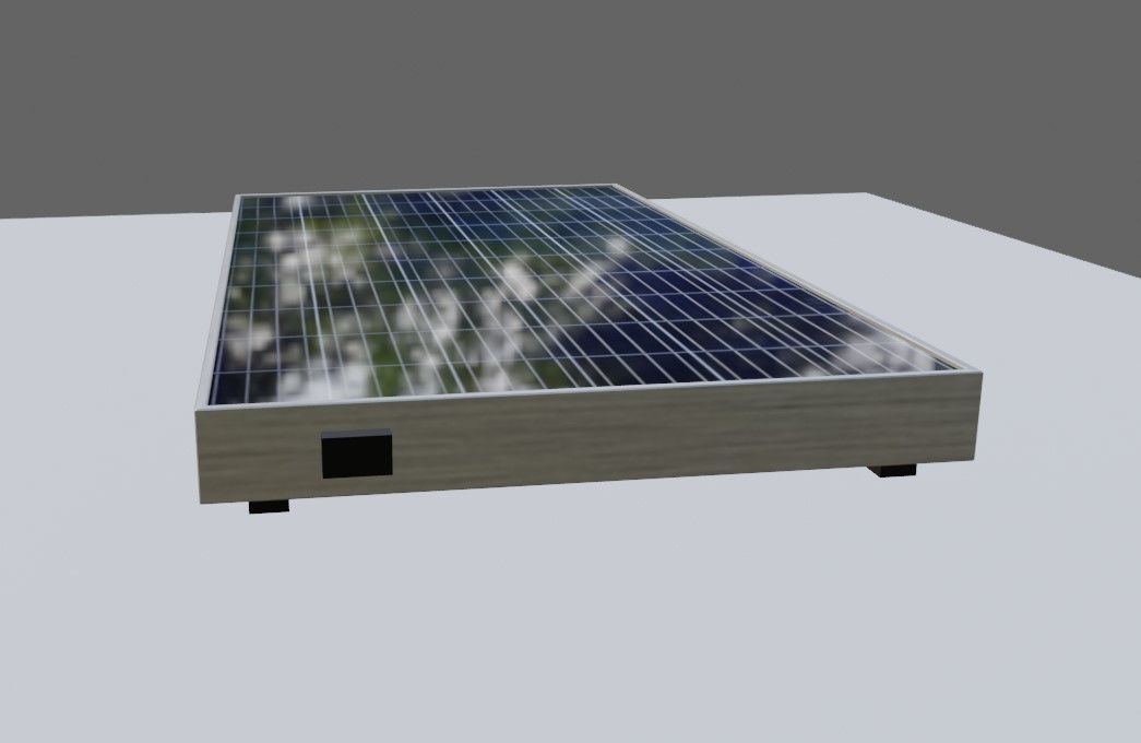 Solar Panel - Photovoltaic - Painel Low-poly 3D model_2