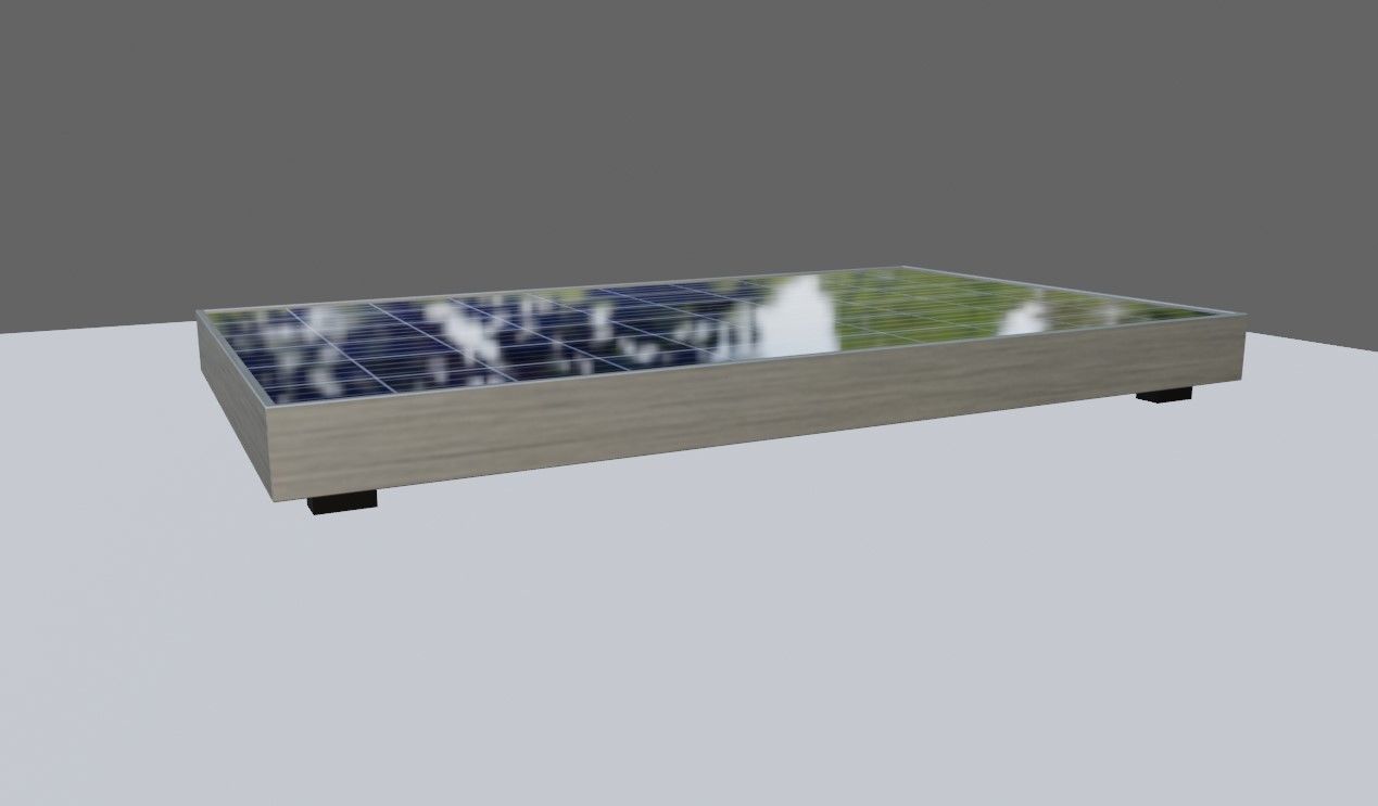 Solar Panel - Photovoltaic - Painel Low-poly 3D model_6