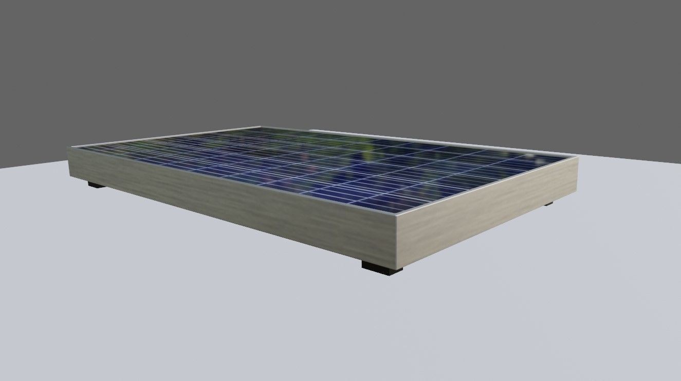Solar Panel - Photovoltaic - Painel Low-poly 3D model_7