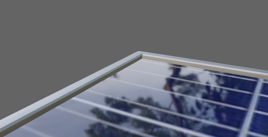 Solar Panel - Photovoltaic - Painel Low-poly 3D model_5