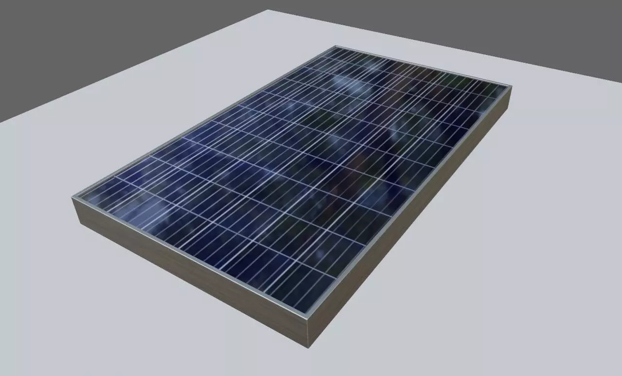Solar Panel - Photovoltaic - Painel Low-poly 3D model_0