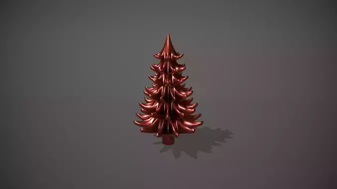 Red Metal Christmas Tree Ornament