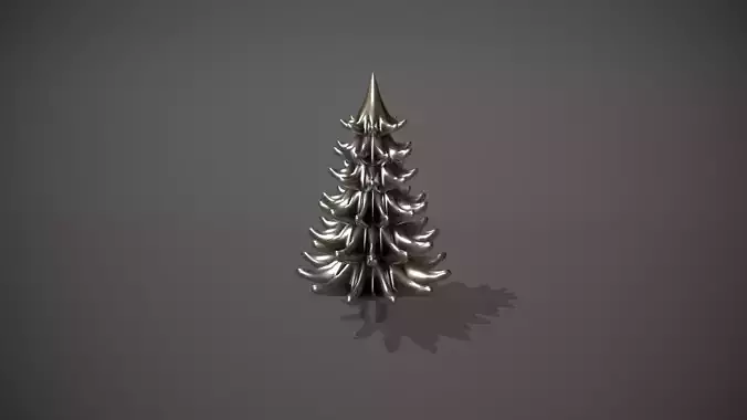 Silver Metal Christmas Tree Ornament