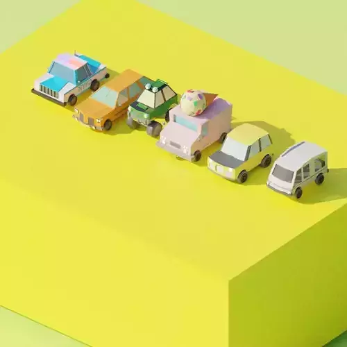 low-poly cars sports car